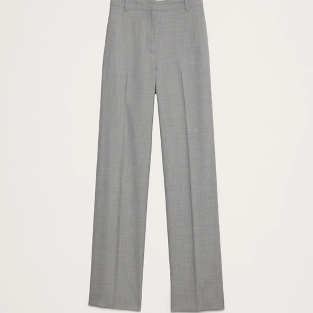 GAP Womens Light Grey Wool Blend Dress Pants Size 10 Career Academia Office